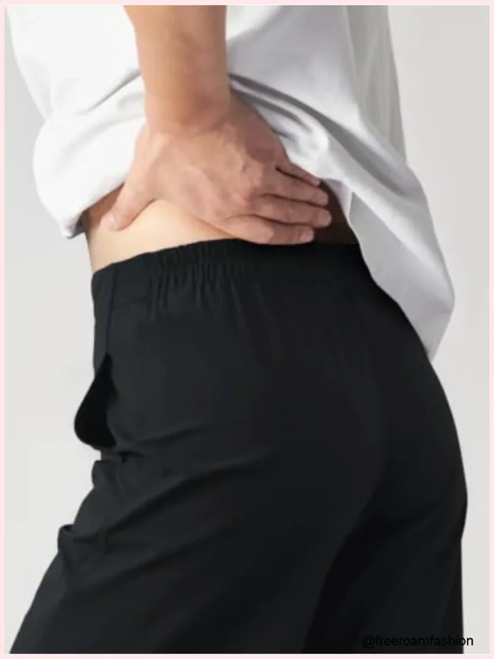 Barrel Travel Pants Elastic Waist Baggy Ankle Pants with Pockets Relaxed Fit